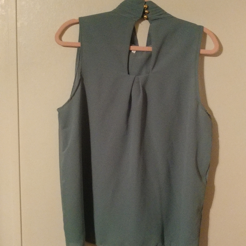 Sage Sleeveless Blouse